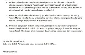 Penjelasan Lions Clubs terkait isu bakti sosial pembagian telur di Tanah Merah Jakarta Utara